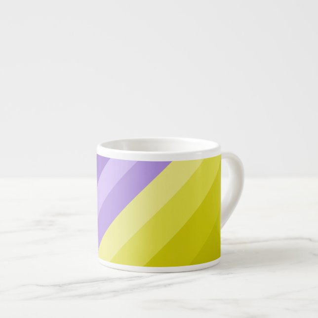 Randig, ljus, regnbåge espressomugg (Framsida höger)