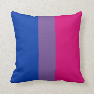 RANDIG LODRÄT för BISEXUELL PRIDE - 2014 PRIDE.p Kudde