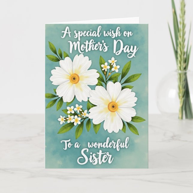Randig lugn blomsterkort kort (Framsida)