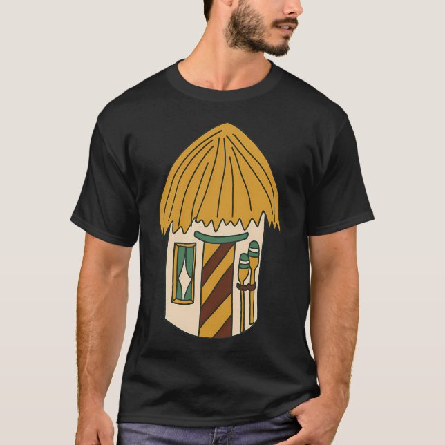 Randig Marlin Serieteckning T Shirt (Framsida)