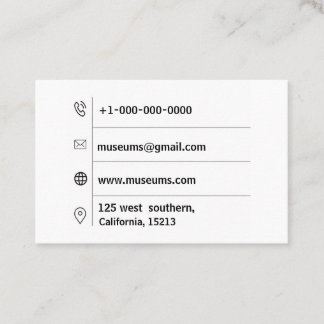 Randig modern stilfull Euro för vitguld Visitkort