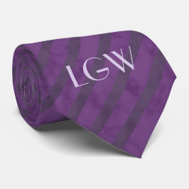 Randig Monogram för lilor Slips