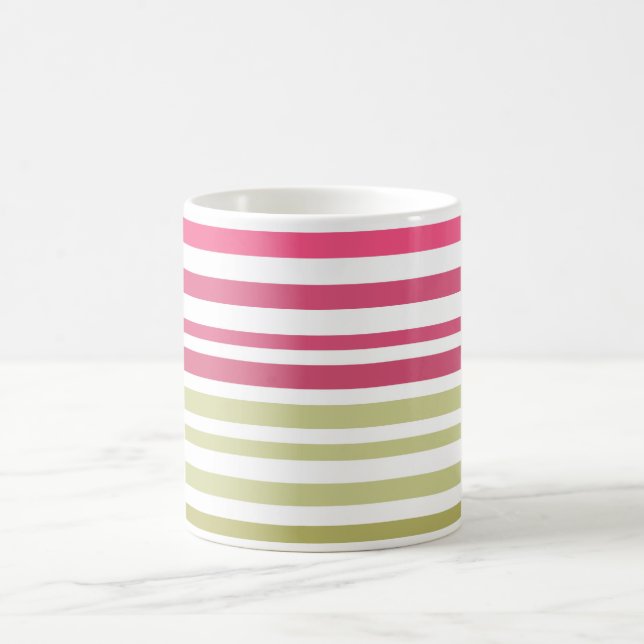 randig oliv rosa  kaffemugg (Center)