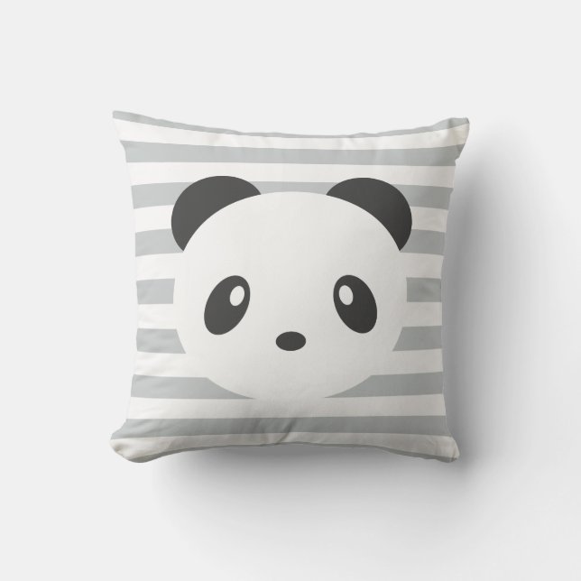 Randig panda kudde (Framsida)