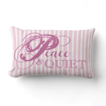 Randig Peace & Quiet Kuddöverdrag (Rosa)