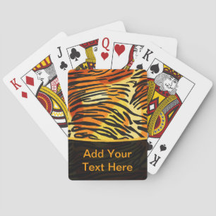 Randig personlig för mönster för tigerpälstryck spel kort