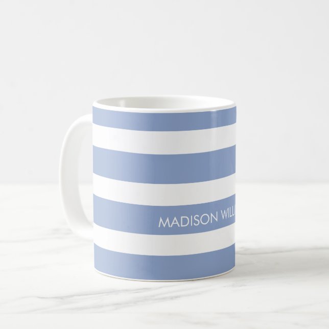 Randig Personlig Kaffe Mugg (Framsida vänster)