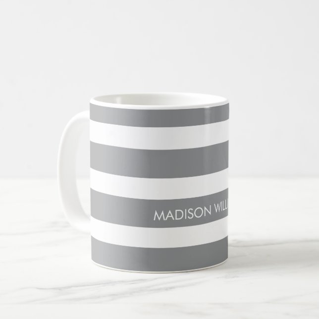 Randig Personlig Mugg-kaffe Kaffemugg (Framsida vänster)