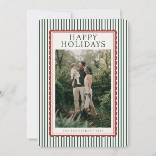 Randig ram firande fotokollage julkort