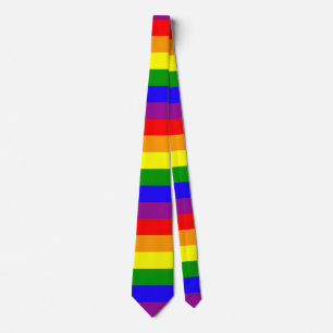 Randig regnbågepridetie - slips