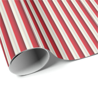 Randig röd och vit linje Mönster Presentpapper
