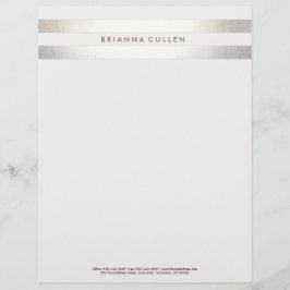 Randig Snyggt FAUX Silver Elegant 2 Brevhuvud