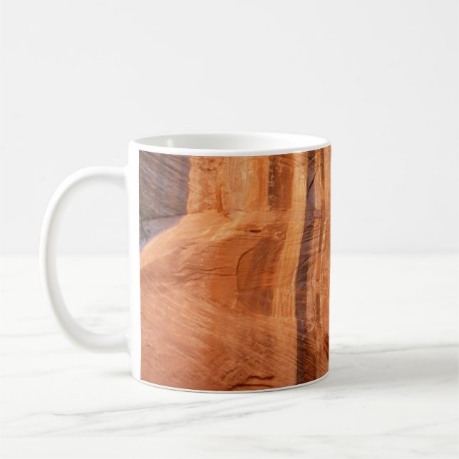 Randig sten vid Double Arch Alcove II i Zion Kaffemugg (Vänster)
