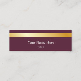 Randig stilfull mini- visitkort för modernt guld