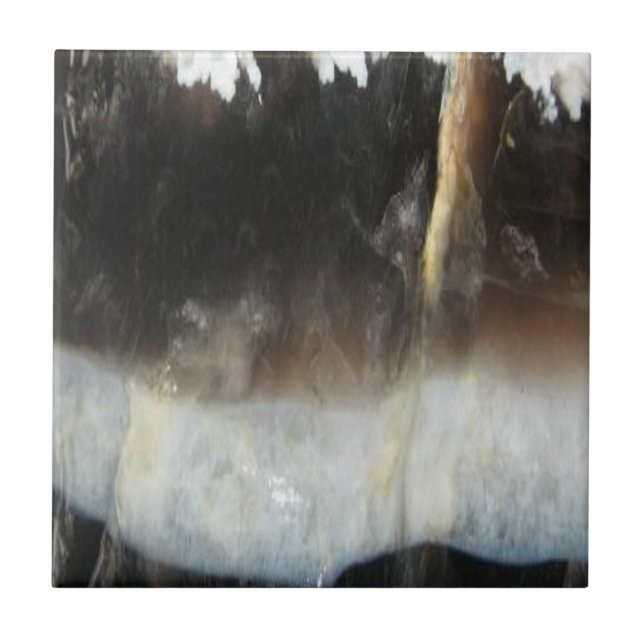 Randig svart Agate, unik natursten för coola Kakelplatta (Framsidan)