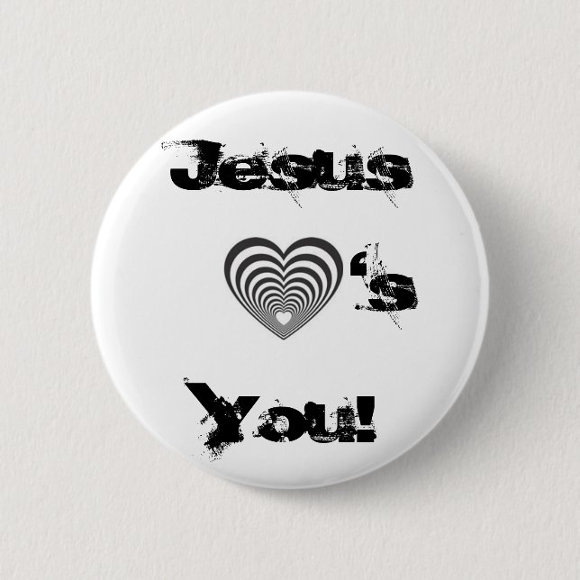 randig svart hjärta, JesusYou! , 's Knapp (Framsida)