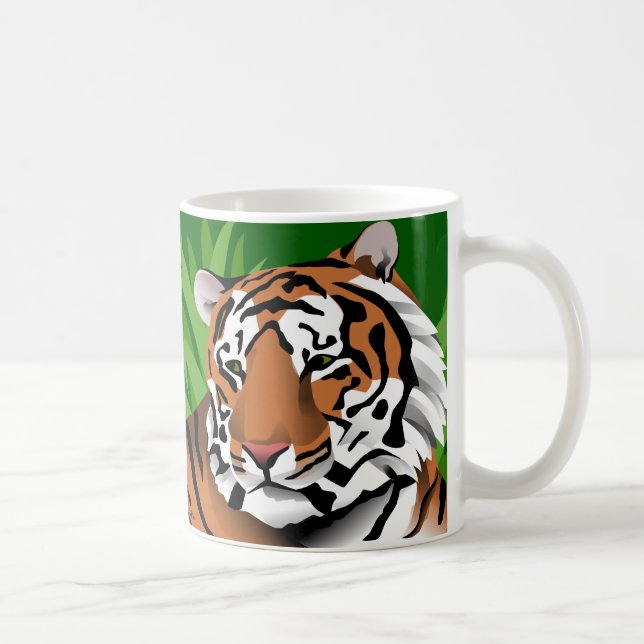 Randig tiger kaffemugg (Höger)
