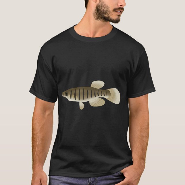 Randig Topminnow (F. lineolatus) T Shirt (Framsida)