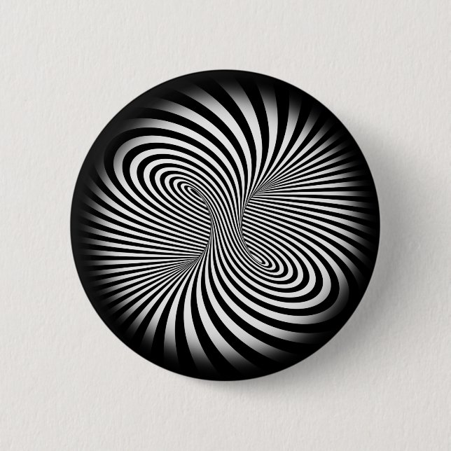 Randig torus. Optisk illusion av ändlös rörelse Knapp (Framsida)