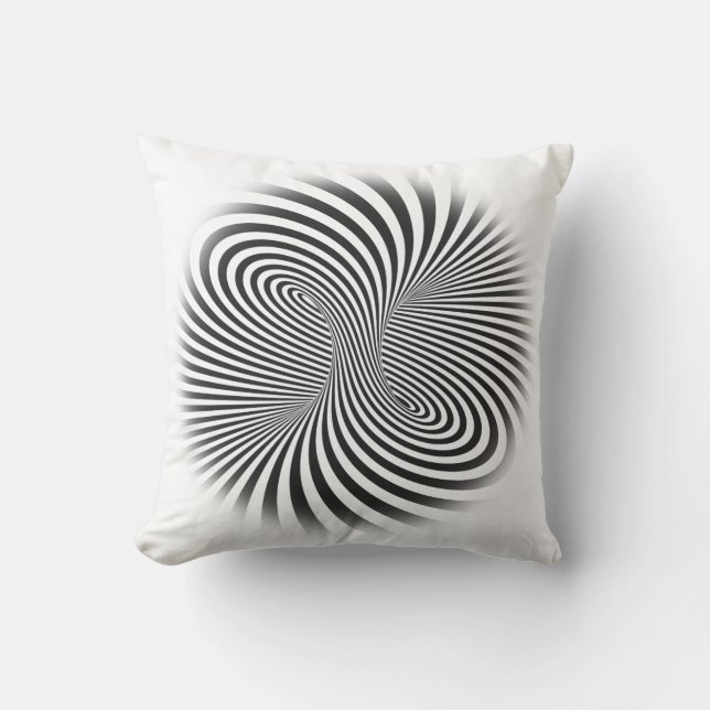 Randig torus. Optisk illusion av ändlös rörelse Kudde (Framsida)