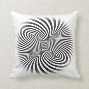 Randig torus. Optisk illusion av ändlös rörelse Kudde