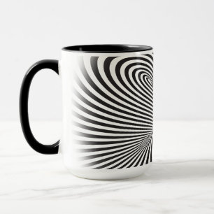 Randig torus. Optisk illusion av ändlös rörelse Mugg