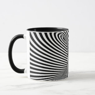 Randig torus. Optisk illusion av ändlös rörelse Mugg