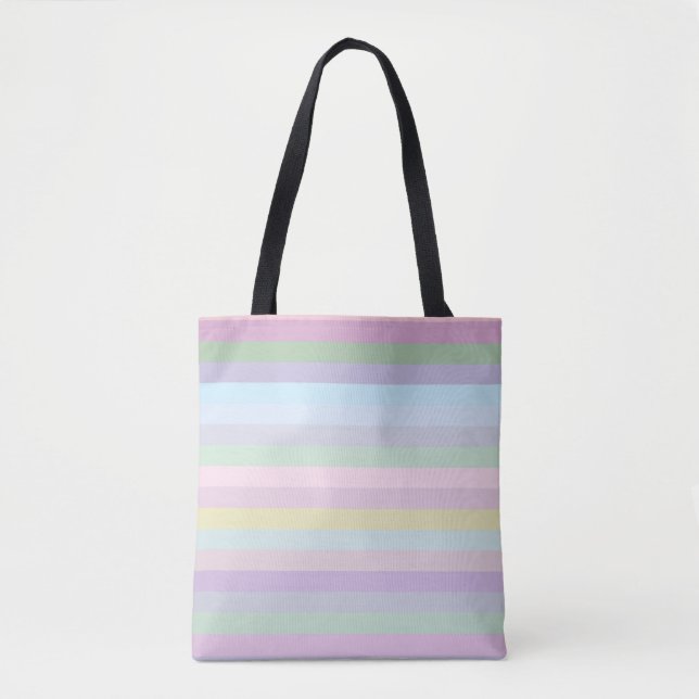 Randig Totebag Överallt Tygkasse (Framsida)