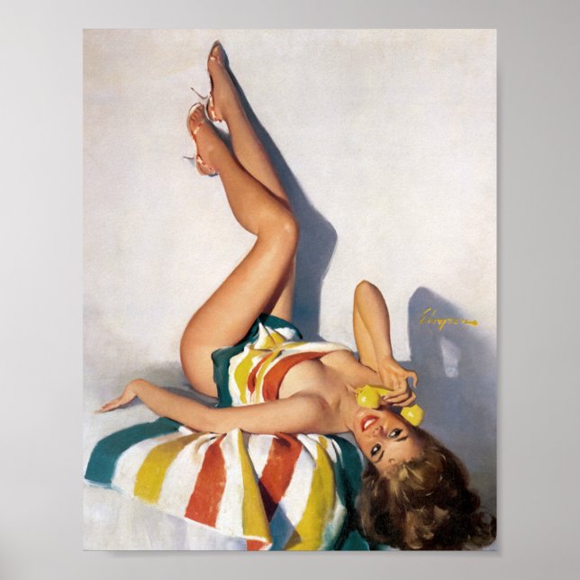 Randig Towel Pin Up Poster (Framsidan)