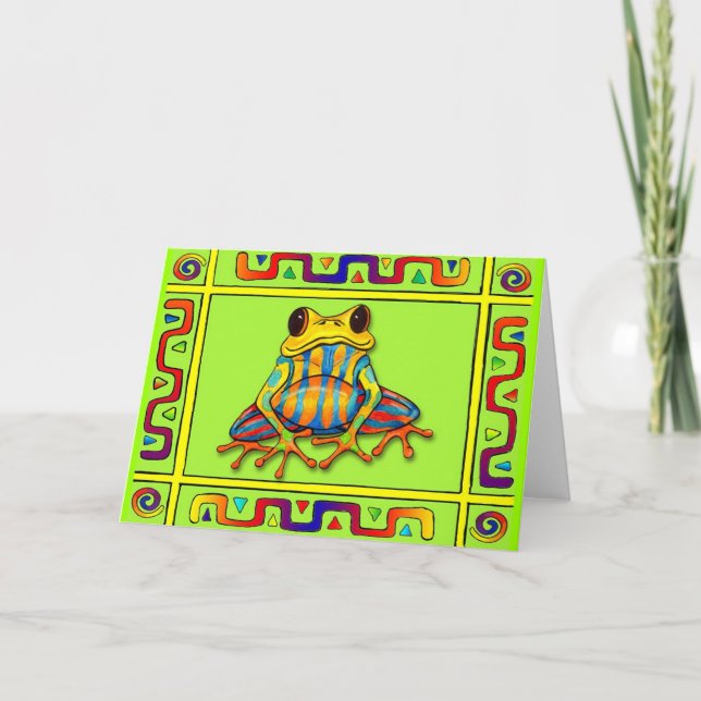 Randig trädgroda kort (Framsida)