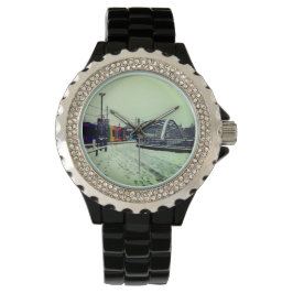 Randig tram armbandsur