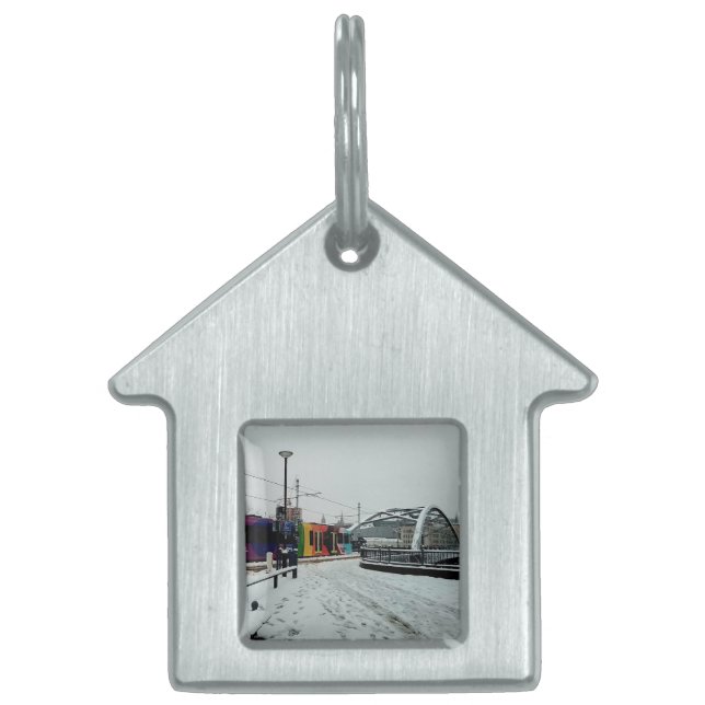 Randig tram ID-bricka husdjur (Framsidan)