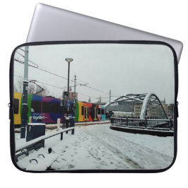 Randig tram laptop fodral