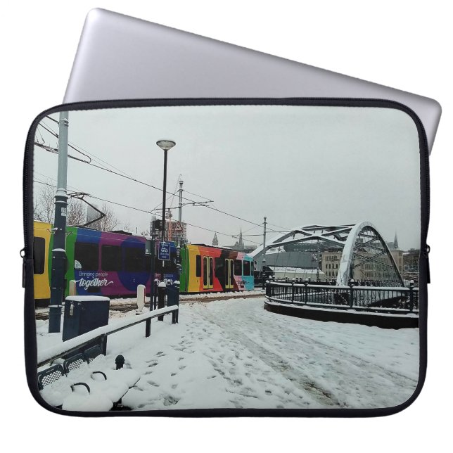 Randig tram laptop fodral (Framsidan)