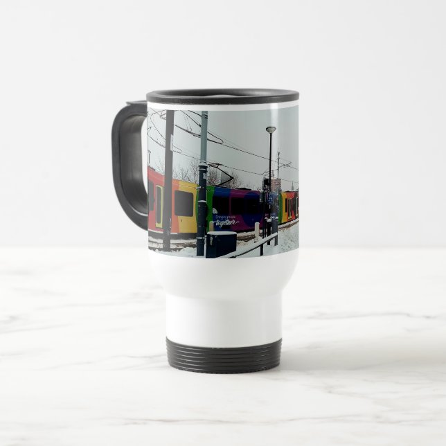 Randig tram resemugg (Framsida vänster)