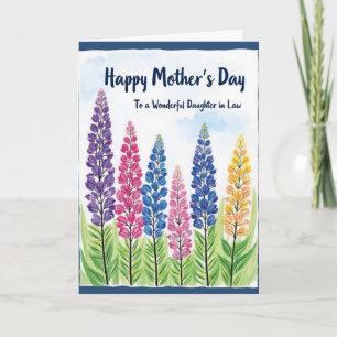 Randig vårblomningsdagskort kort