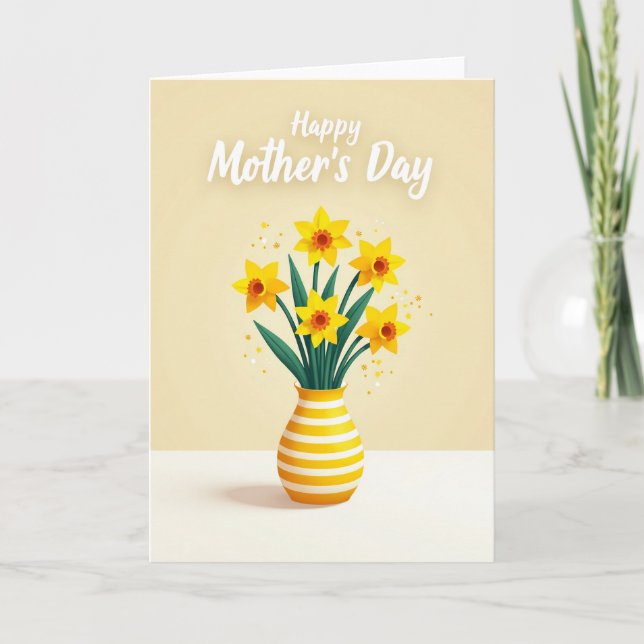 Randig vas Blommig kort (Framsida)