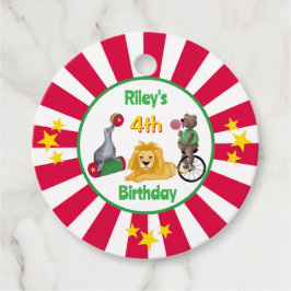 Randig Vild Circus-djur, primär Färgad Gåvor Etiketter