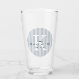 Randiga cirkel familj monogram glaskopp