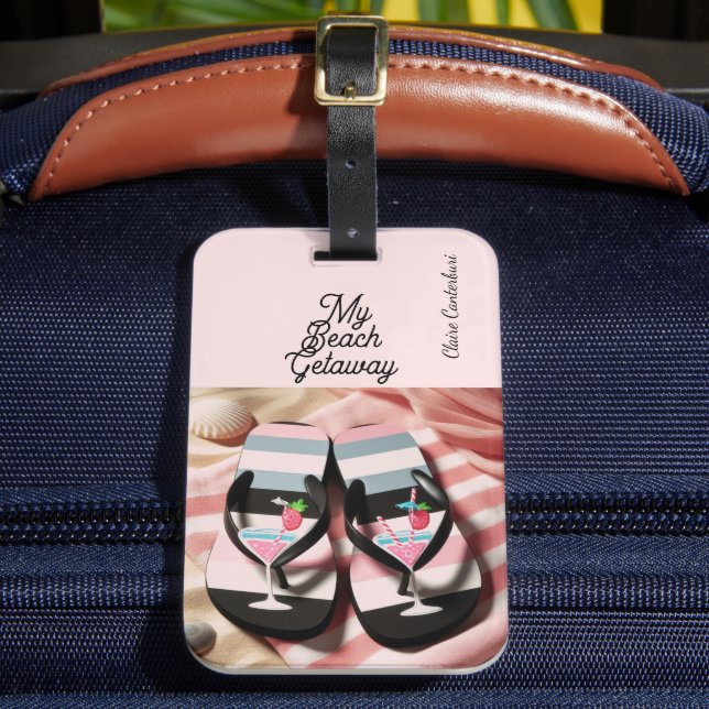 Randiga flipflops badhandduk bagagebricka (Framsida Insitu 2)