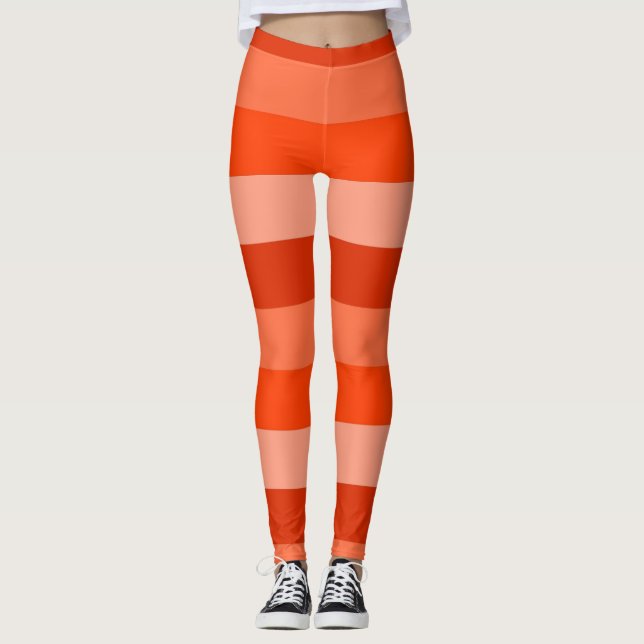 Randiga Hippie Leggings - Boho Yoga Festival Kläde (Framsida)