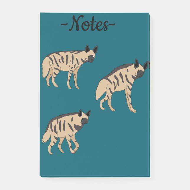 Randiga hyenor post-it block (Framsida)
