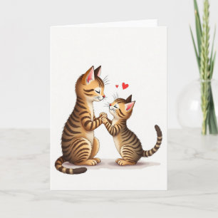 Randiga Katter Morsdags Kort Med Kärlek