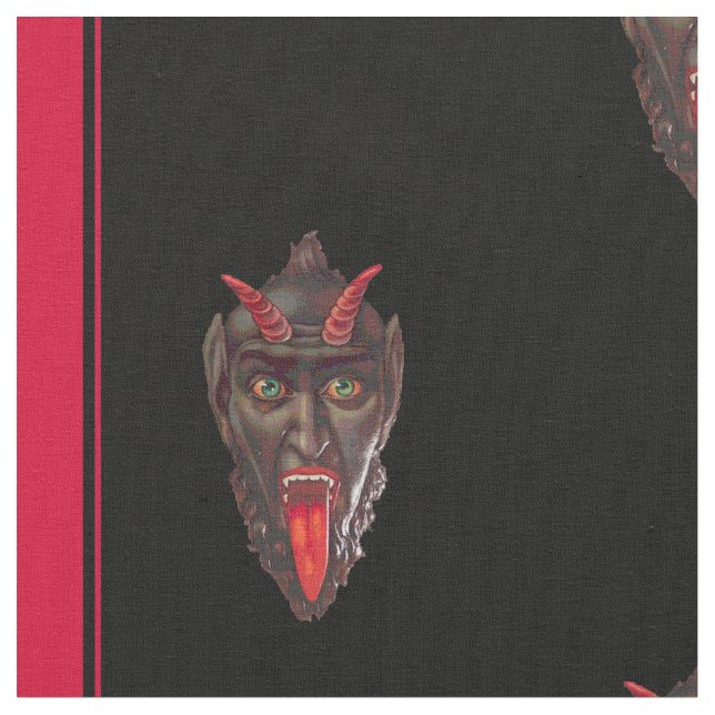 Randiga Krampus Tyg (Närbild)