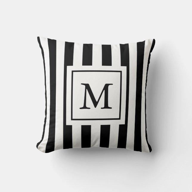 Randiga Monogrammed kudder Kudde (Framsida)