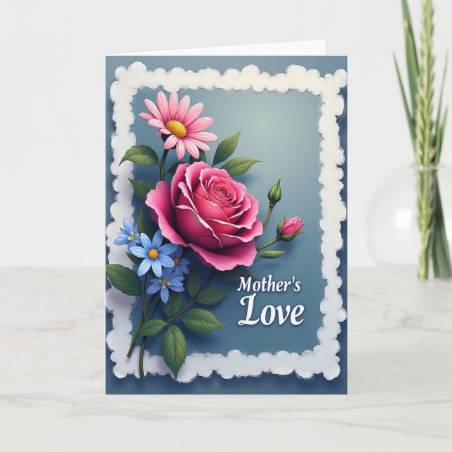 Randiga Mothers Rose Card Kort (Framsida)