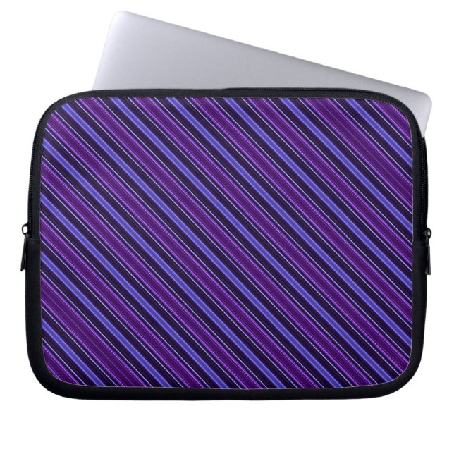Randiga purpurfjärilar laptop sleeve (Framsidan)