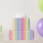 Randiga Rosa Gula Blå Lila Pastellfärger Presentpapper<br><div class="desc">Anpassad Elegant Mall Bästa Hantverk & Festmaterial Presentpapper / Gult Blått Lila Randigt Pastellfärgat Presentpapper.</div>