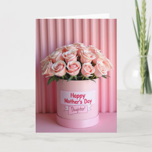 Randiga rosa rosor glädjekort kort