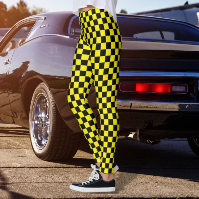 Randiga svarta och gula leggings (Skapare uppladdad)